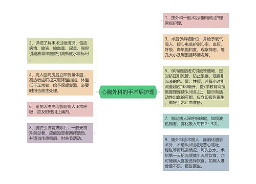 心胸外科的手术后护理