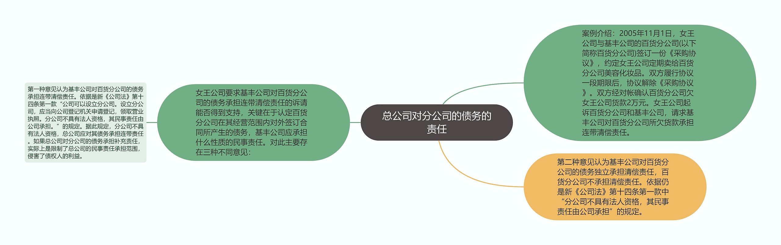 总公司对分公司的债务的责任思维导图