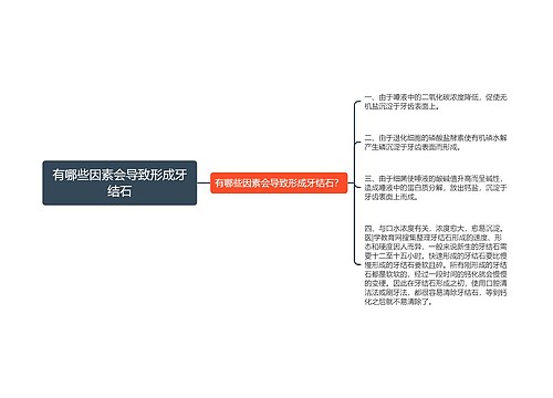 有哪些因素会导致形成牙结石