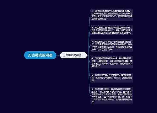 万古霉素的用途