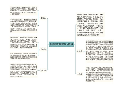 影响宝贝睡眠五大障碍