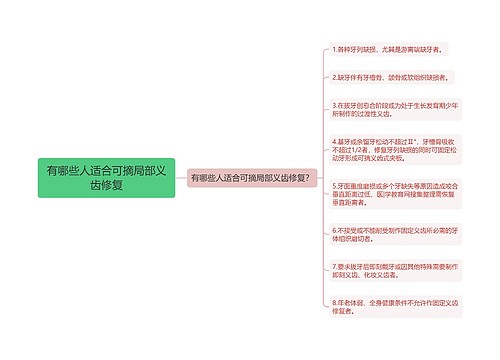 有哪些人适合可摘局部义齿修复