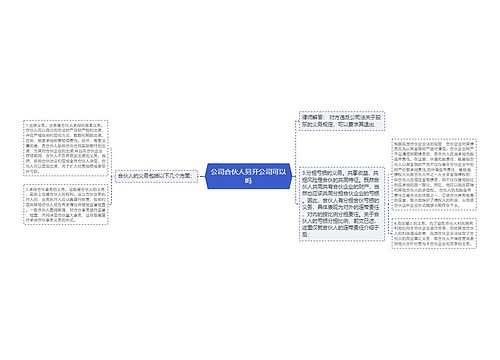 公司合伙人另开公司可以吗