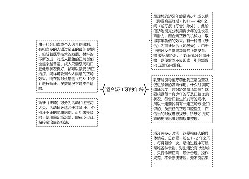 适合矫正牙的年龄