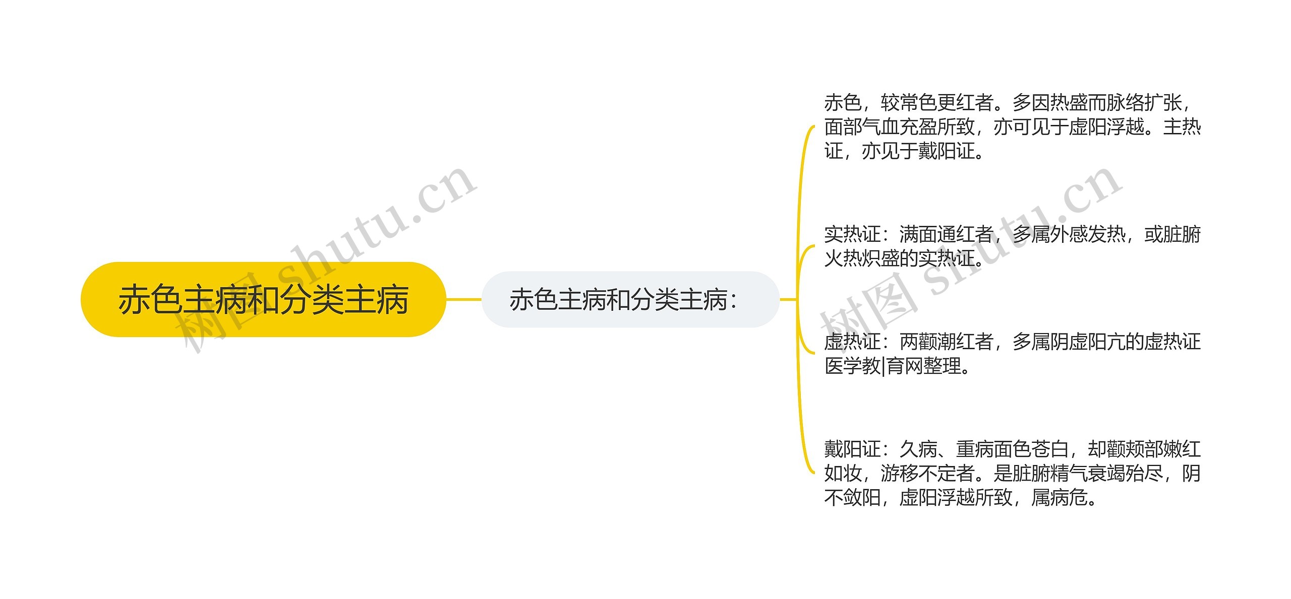 赤色主病和分类主病思维导图