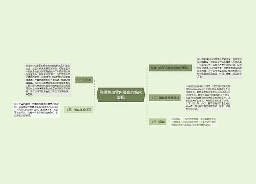 弥漫性血管内凝血的临床表现