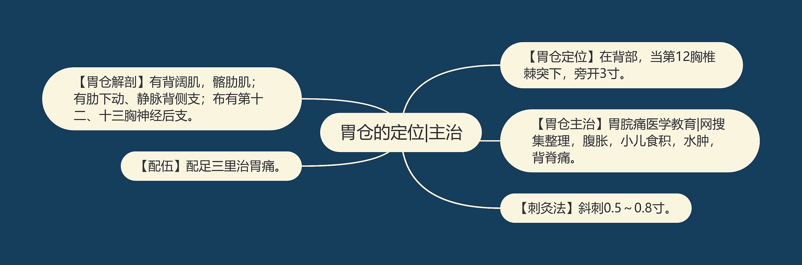 胃仓的定位|主治思维导图