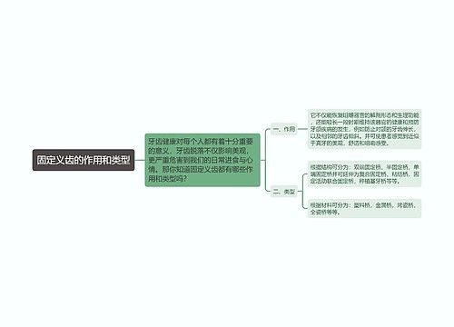 固定义齿的作用和类型