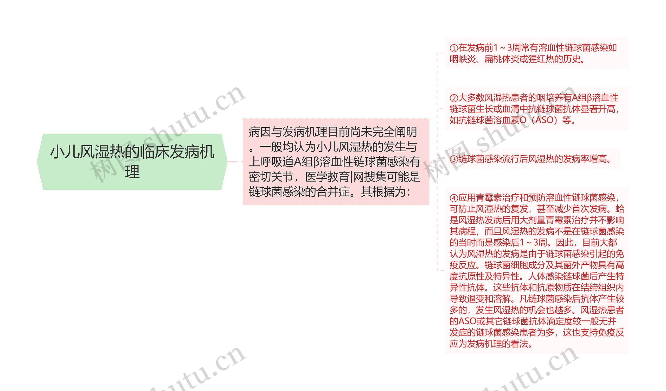 小儿风湿热的临床发病机理思维导图