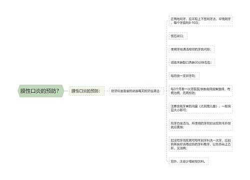 膜性口炎的预防？