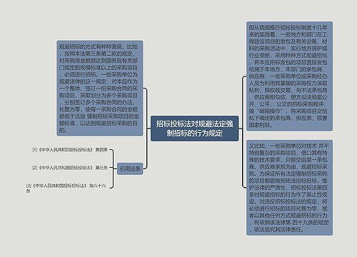 招标投标法对规避法定强制招标的行为规定