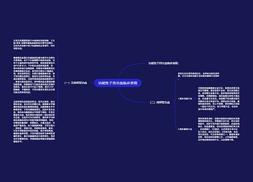 功能性子宫出血临床表现