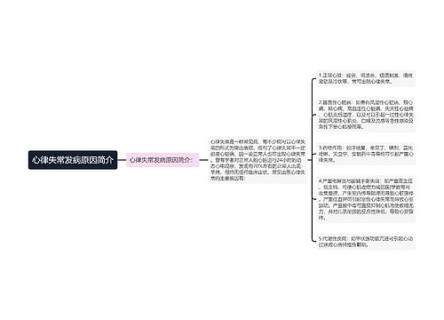 心律失常发病原因简介