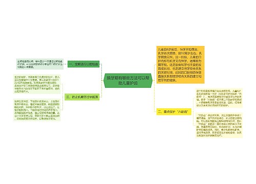 换牙期有哪些方法可以帮助儿童护齿