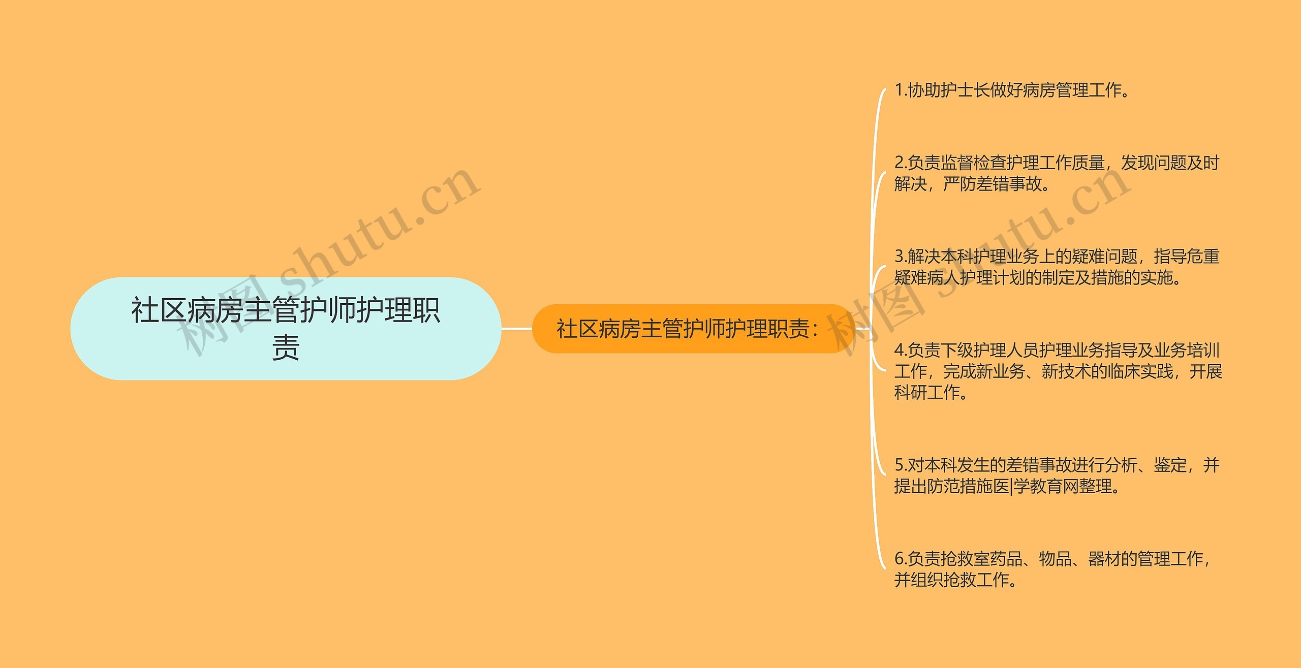 社区病房主管护师护理职责思维导图