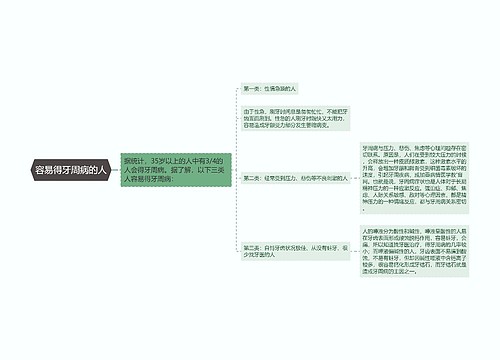 容易得牙周病的人