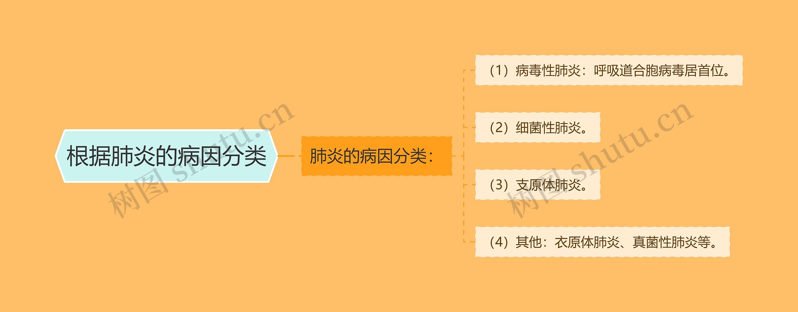 根据肺炎的病因分类思维导图