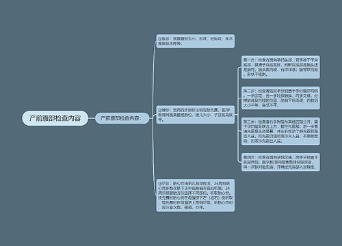 产前腹部检查内容