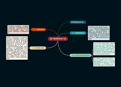围产期用药特点介绍