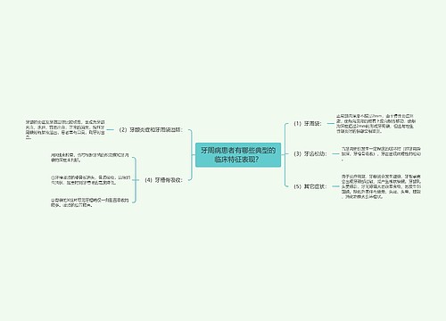 牙周病患者有哪些典型的临床特征表现？