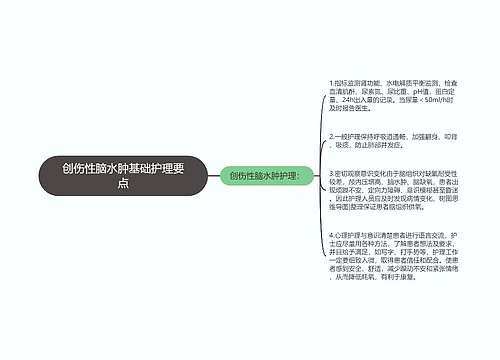 创伤性脑水肿基础护理要点