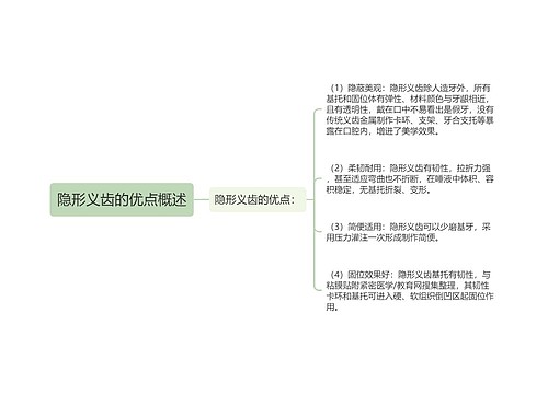 隐形义齿的优点概述