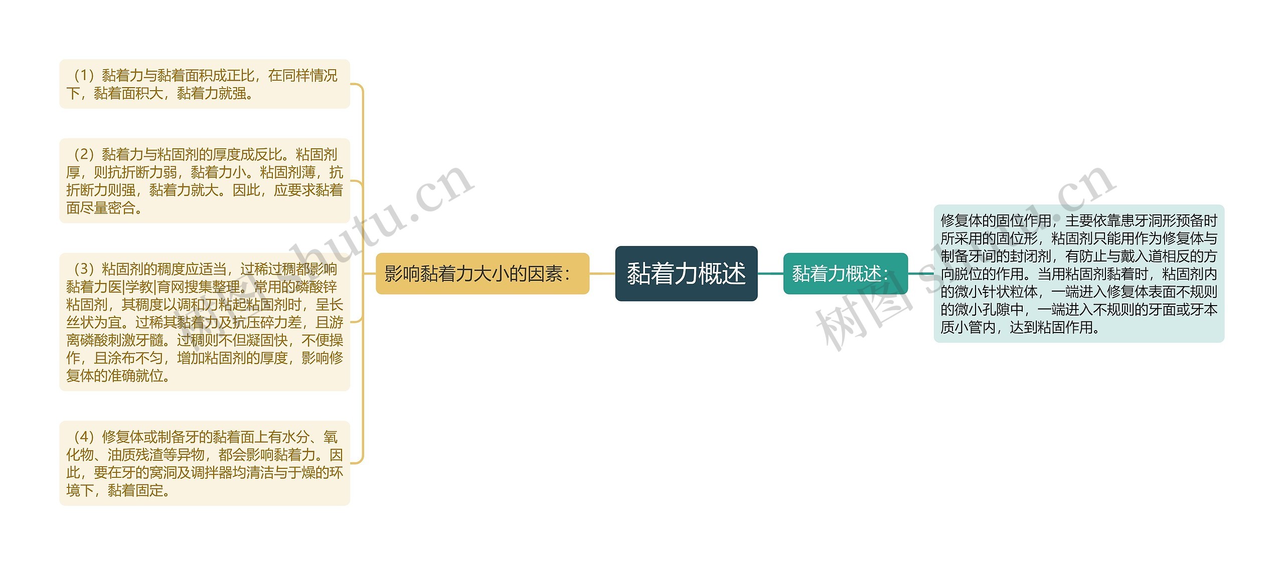 黏着力概述思维导图