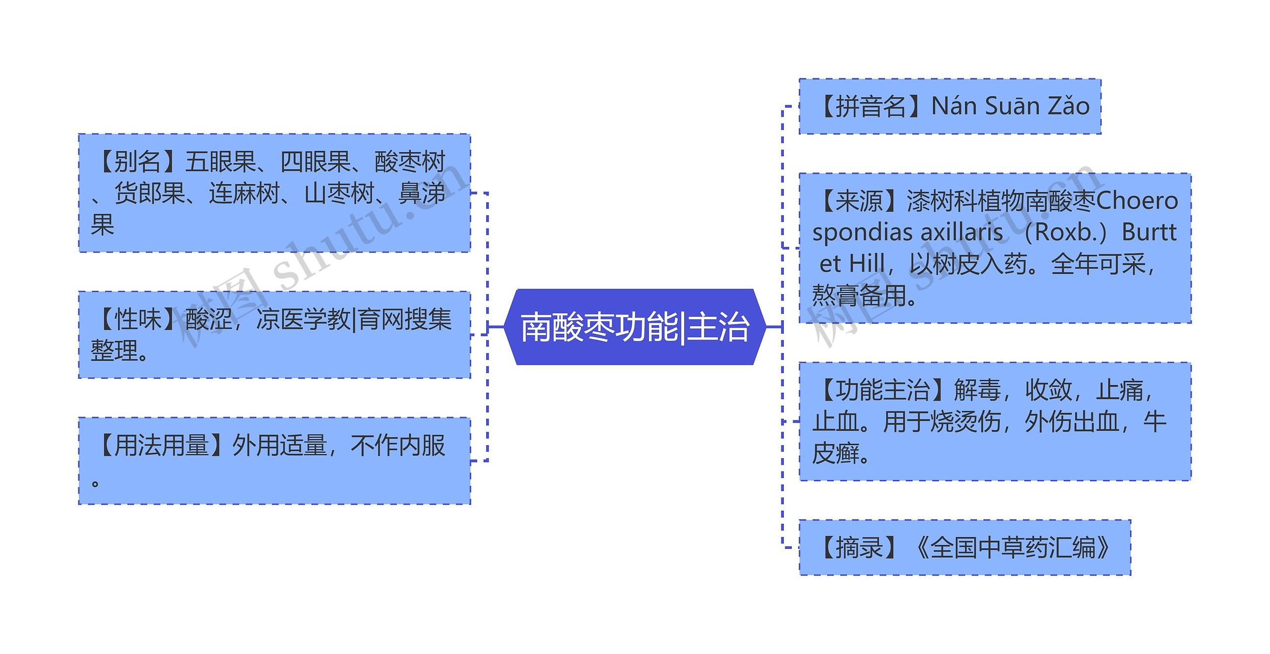 南酸枣功能|主治思维导图