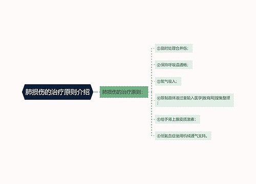 肺损伤的治疗原则介绍