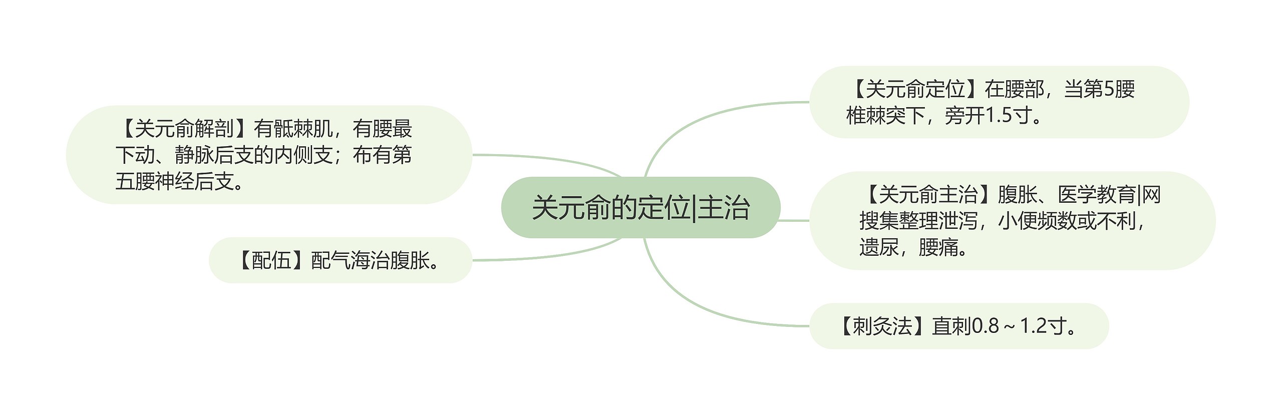 关元俞的定位|主治思维导图