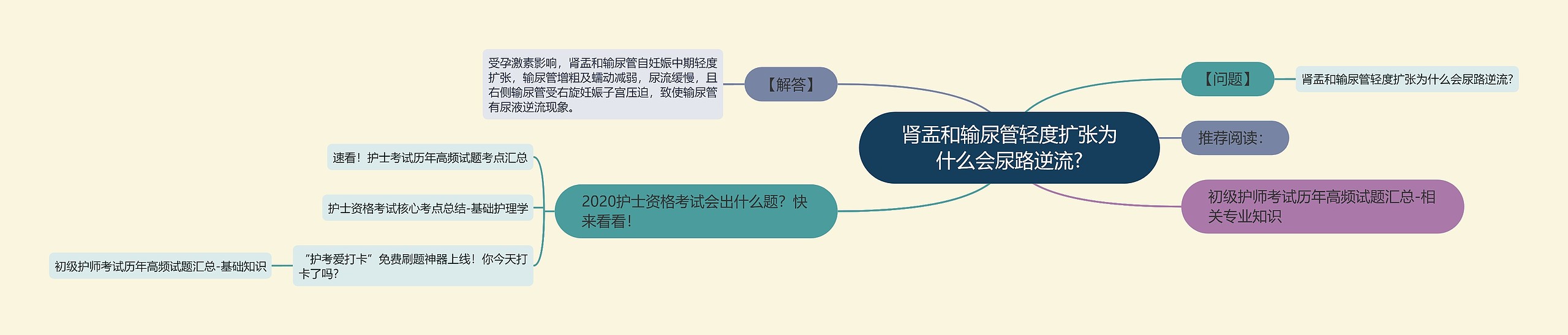 肾盂和输尿管轻度扩张为什么会尿路逆流?思维导图