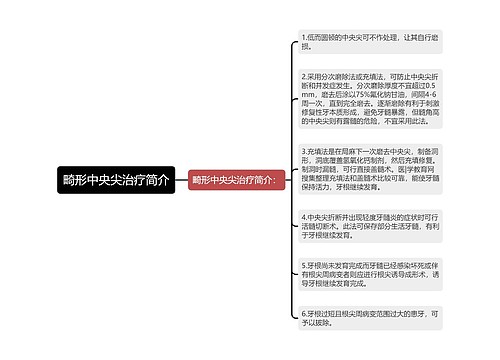 畸形中央尖治疗简介