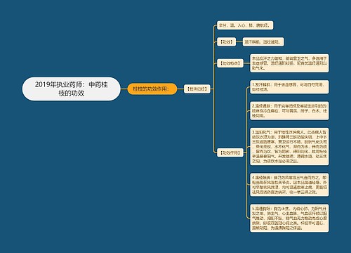 2019年执业药师：中药桂枝的功效