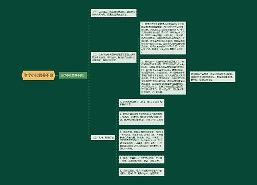 治疗小儿营养不良