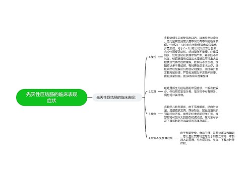 先天性巨结肠的临床表现症状