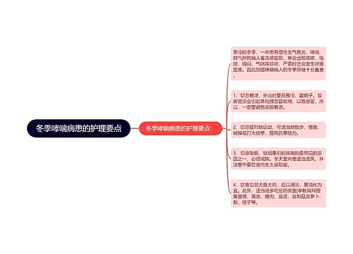 冬季哮喘病患的护理要点