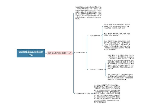 缺乏维生素的口腔表征是什么