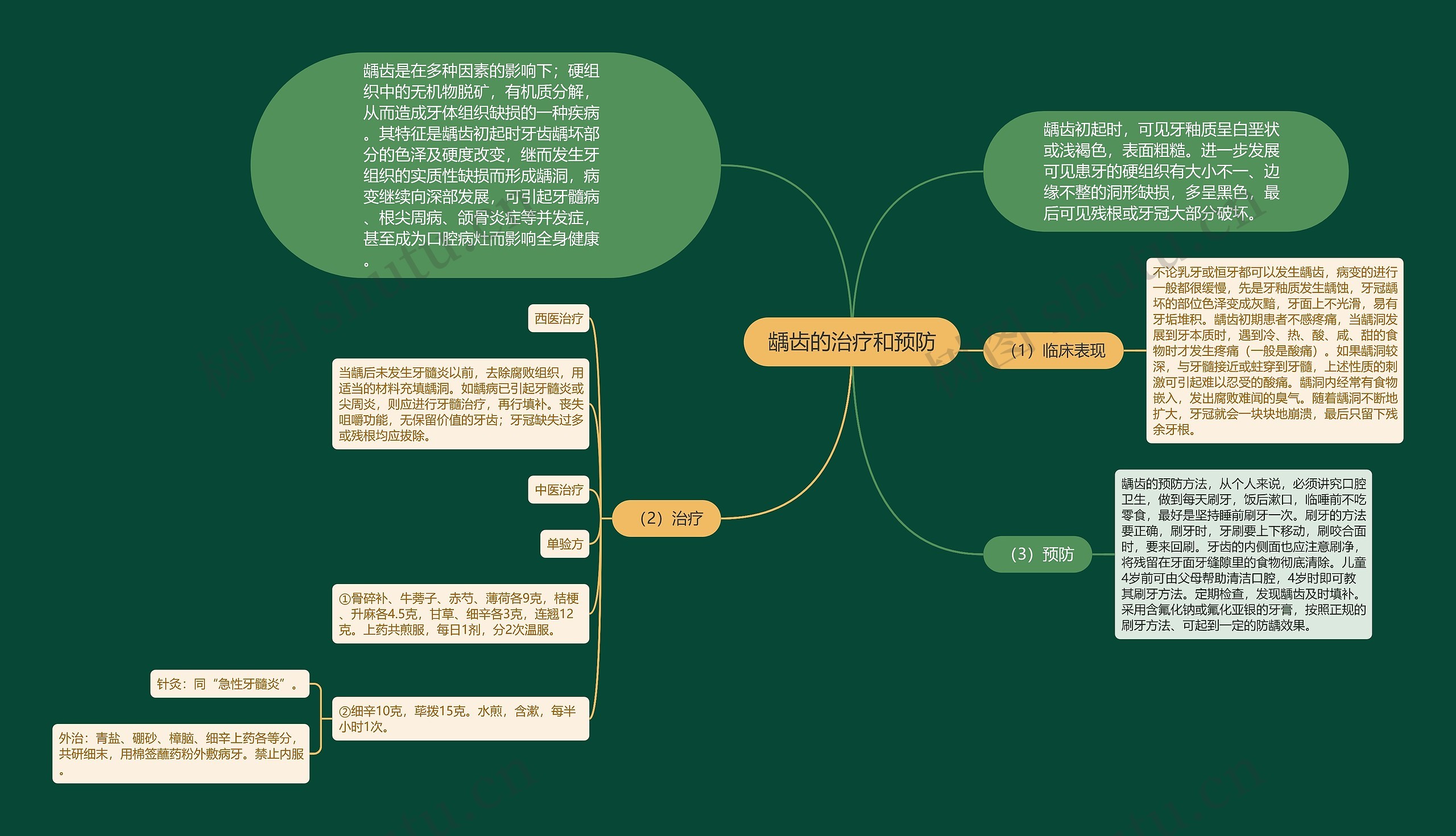 龋齿的治疗和预防