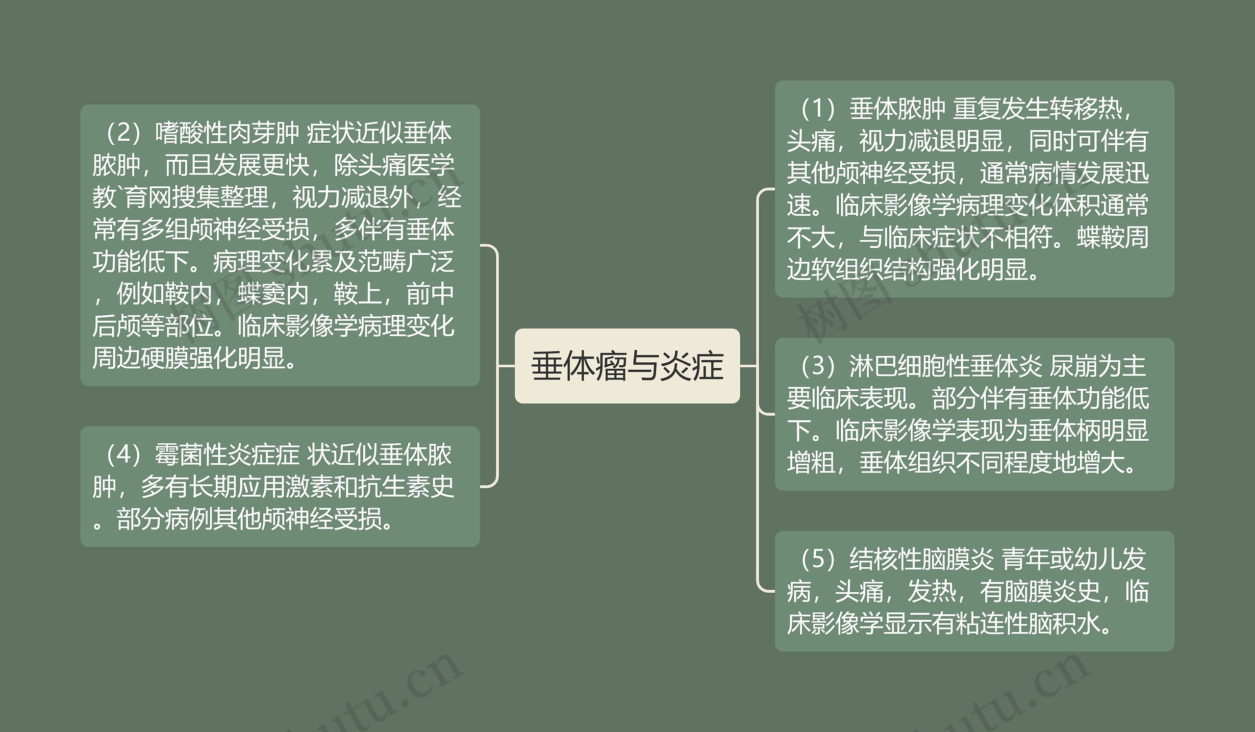 垂体瘤与炎症思维导图