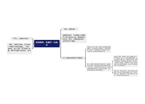 控制频率，吃糖不一定蛀牙