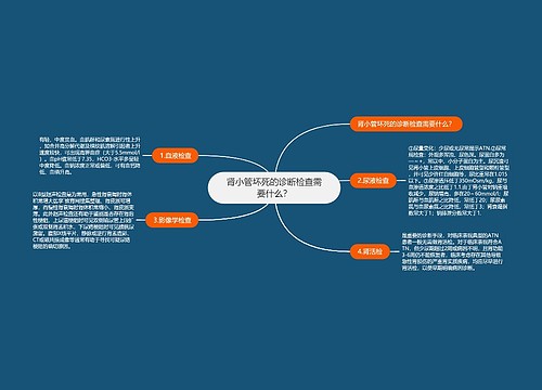肾小管坏死的诊断检查需要什么？
