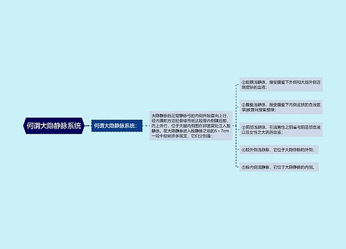 何谓大隐静脉系统