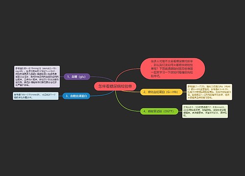 怎样看糖尿病检验单