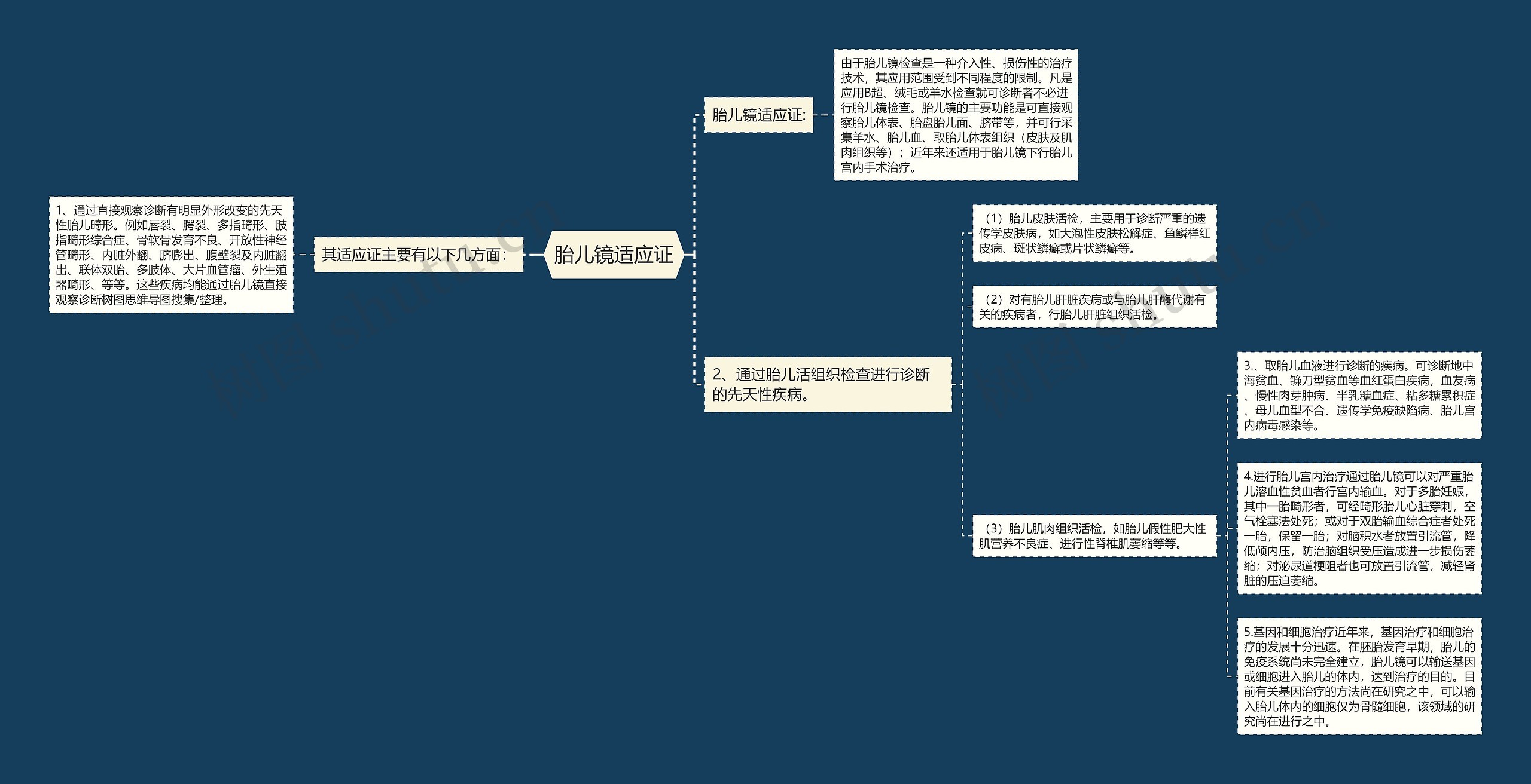 胎儿镜适应证思维导图