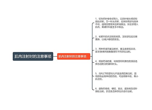 肌肉注射时的注意事项