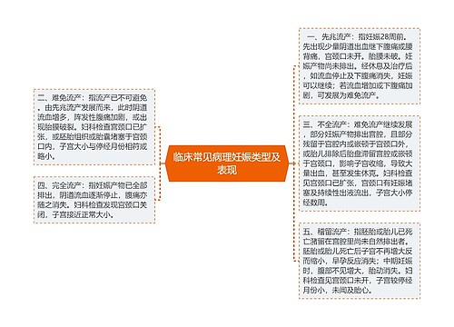 临床常见病理妊娠类型及表现