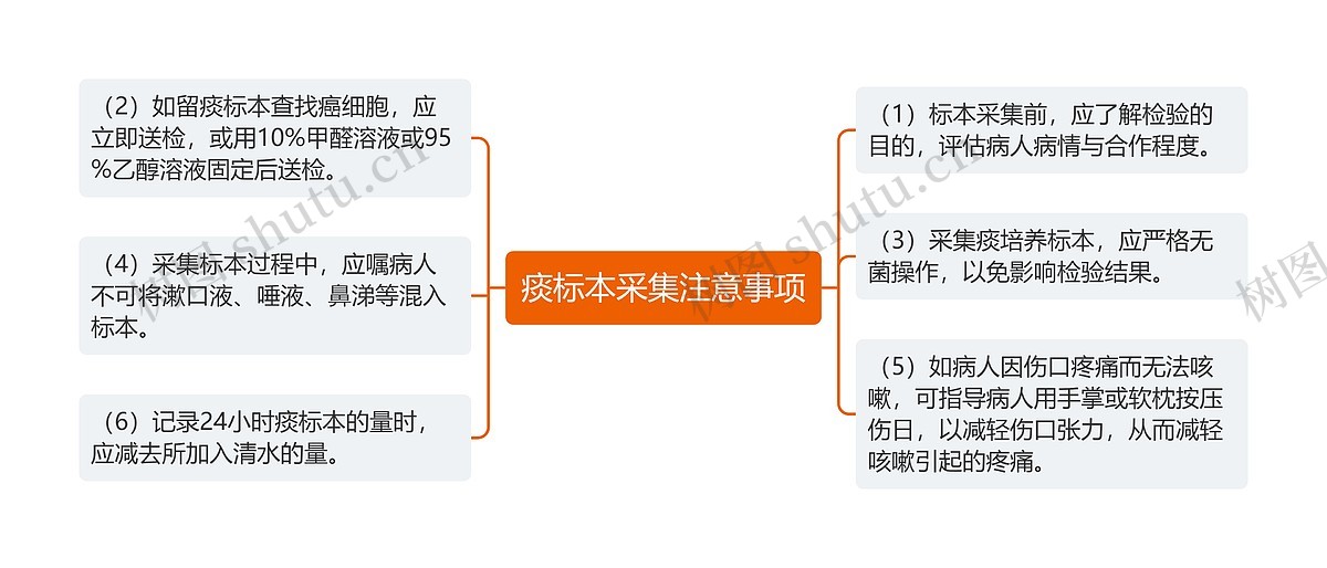 痰标本采集注意事项思维导图_编号p6775655-TreeMind树图