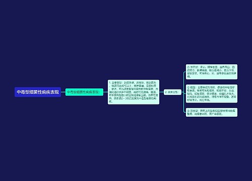 中毒型细菌性痢疾表现