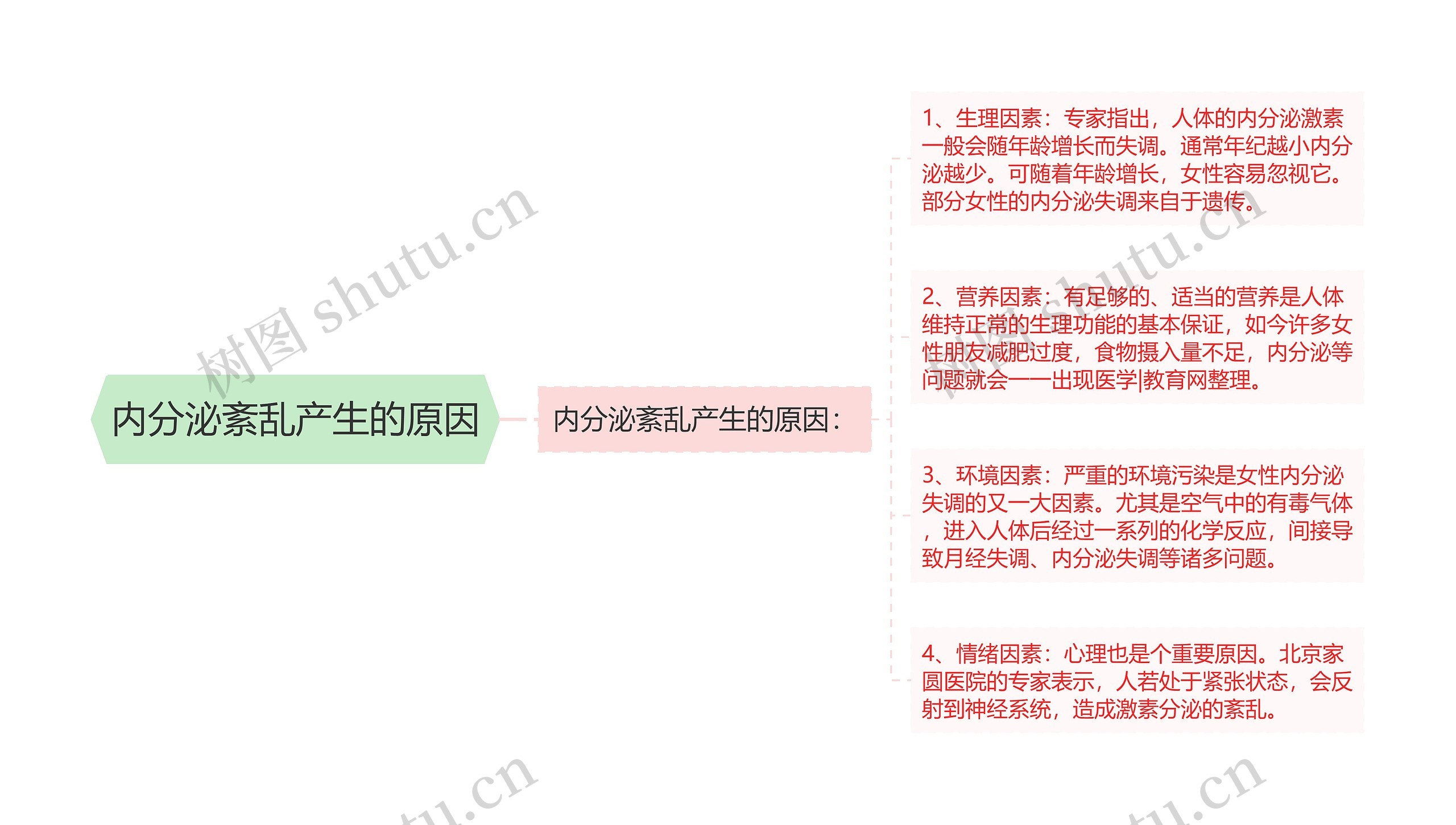 内分泌紊乱产生的原因思维导图