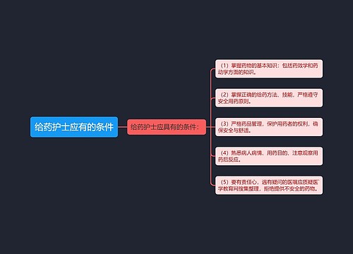 给药护士应有的条件